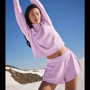 ALO Yoga Lavender Waffle Knit Pullover